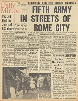 Sora: Daily Mirror front page US Army enter Rome