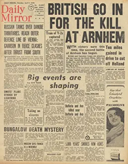 Twenthe: Daily Mirror front page Battle for Arnhem