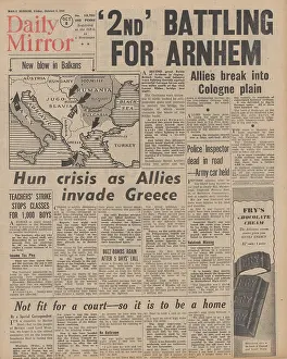Patras: Daily Mirror front page Battle for Arnhem