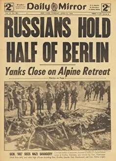 Belsen: Daily Mirror front page Battle for Berlin