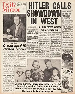 Scobie: Daily Mirror front page Battle of the Bulge