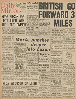 Moyne: Daily Mirror front page Battle of the Bulge