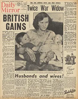Panzers: Daily Mirror front page Battle of the Bulge