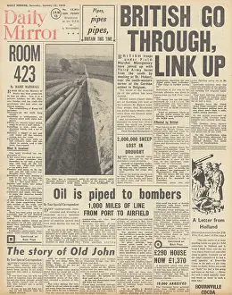 Peiper: Daily Mirror front page Battle of the Bulge