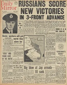 Nalchik: Daily Mirror front page Battle for the Caucasus