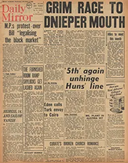Perekop: Daily Mirror front page Battle for Italy
