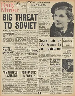 Wrens: Daily Mirror front page Battle for Kharkov