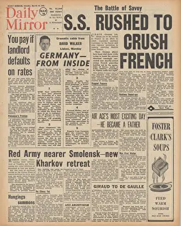 Giraud: Daily Mirror front page Battle for Kharkov