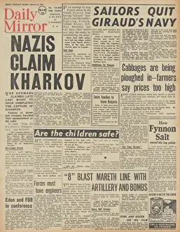 Giraud: Daily Mirror front page Battle for Kharkov