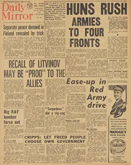 Dowding: Daily Mirror front page Battle for Kharkov
