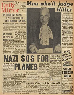 Cassidy: Daily Mirror front page Battle of Kursk