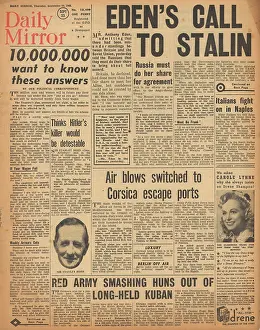 Desna: Daily Mirror front page Battle for Naples