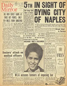 Desna: Daily Mirror front page Battle for Naples