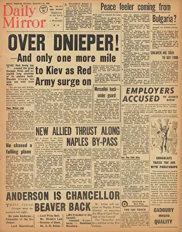 Desna: Daily Mirror front page Battle for Naples