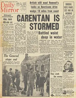 Beachhead: Daily Mirror front page Battle for Normandy