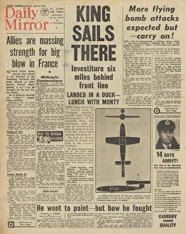 Bocage: Daily Mirror front page Battle for Normandy