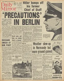 Stauffenberg: Daily Mirror front page Battle for Normandy