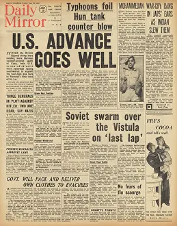 Sepoy: Daily Mirror front page Battle for Normandy