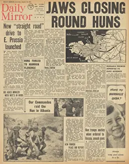 Nazaire: Daily Mirror front page Battle for Normandy