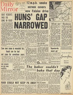 Lancasters: Daily Mirror front page Battle for Normandy