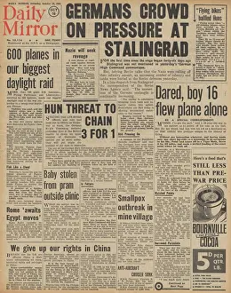 Manacles: Daily Mirror front page Battle of Stalingrad
