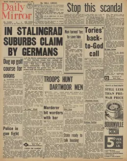 Dashwood: Daily Mirror front page Battle of Stalingrad