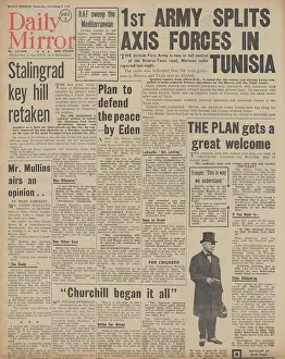 Lyttelton: Daily Mirror front page Battle of Stalingrad