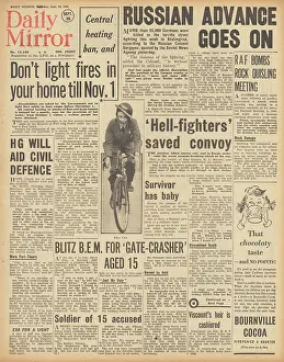 Artic: Daily Mirror front page Battle of Stalingrad