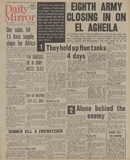Tebourba: Daily Mirror front page Battle for Tunisia
