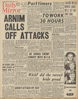 Longstop: Daily Mirror front page Battle of Tunisia