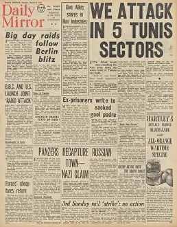 Giraud: Daily Mirror front page Battle for Tunisia
