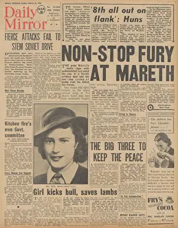 Abbeville: Daily Mirror front page Battle for Tunisia