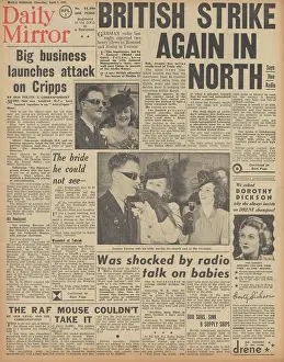 Cripps: Daily Mirror front page Battle for Tunisia
