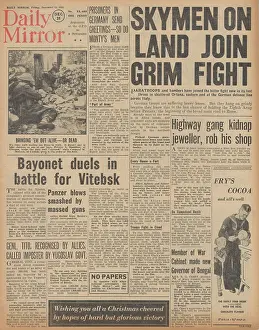 Camino: Daily Mirror front page Battle for Vitebsk