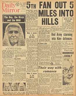 Volturno: Daily Mirror front page Battle of Volturno River