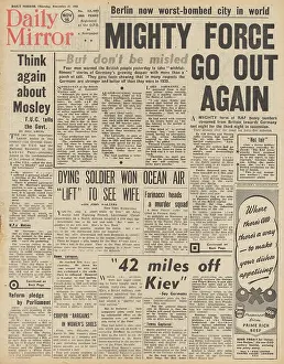 Kherson: Daily Mirror front page Bombing of Berlin