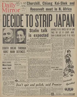 Ortona: Daily Mirror front page Cairo Conference