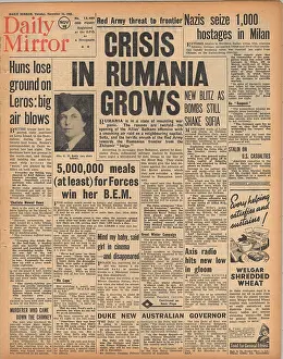 Zhytomyr: Daily Mirror front page Crisis in Romania
