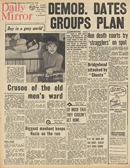 Bridgend: Daily Mirror front page Demob plans