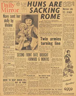 Sacking: Daily Mirror front page German forces sacking Rome