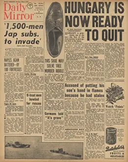 Hagley: Daily Mirror front page Hungary ready to quit