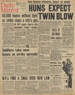 Dowding: Daily Mirror front page London bus strike