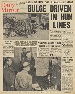 Lawton: Daily Mirror front page Operation Epsom in Normandy