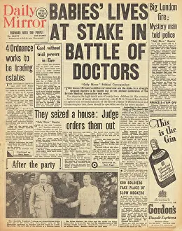 Reynaud: Daily Mirror front page Potsdam Conference