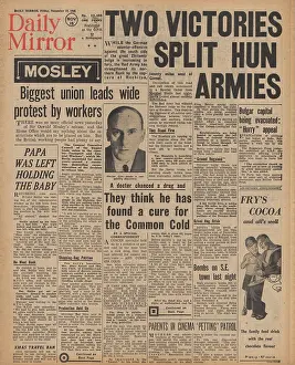 Tgwu: Daily Mirror front page Protests over Mosley release