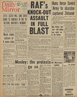 Kherson: Daily Mirror front page RAF bomb Berlin