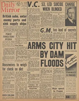 Chastise: Daily Mirror front page RAF Dambuster raids