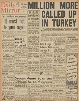 Camino: Daily Mirror front page Recruitment inTurkey