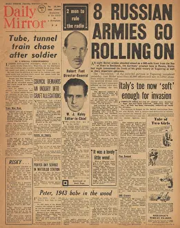 Haley: Daily Mirror front page Red Army advance