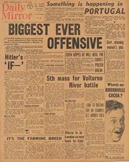 Dnepropetrovsk: Daily Mirror front page Red Army advance on Eastern Front
